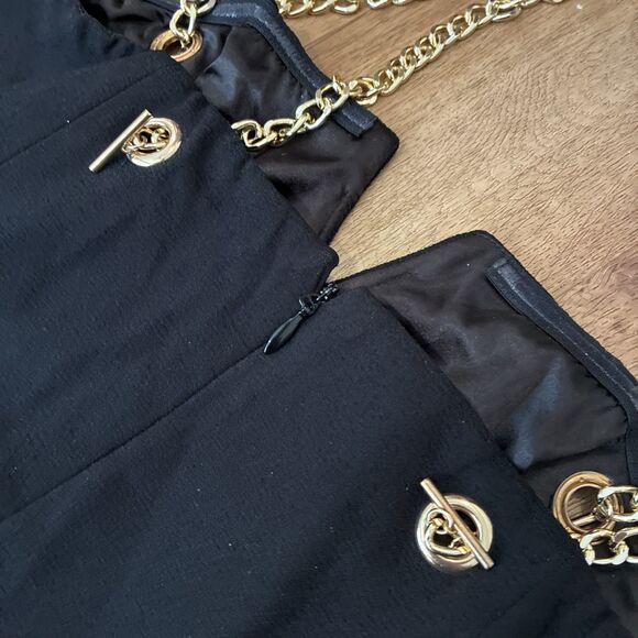 City Chic Plus size Gold Chain sleeveless Jumpsuit black size 14 - Picture 6 of 8